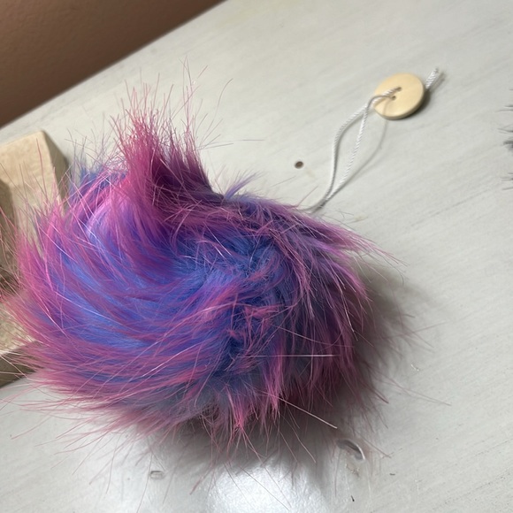 Fox Fur Pom Pom-3 colors 5”x5” extra large gorgeous poms for HANDBAG CHARMS - Picture 14 of 15